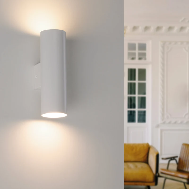 Aplique LED blanco texturado GU10 2x8W A37640B