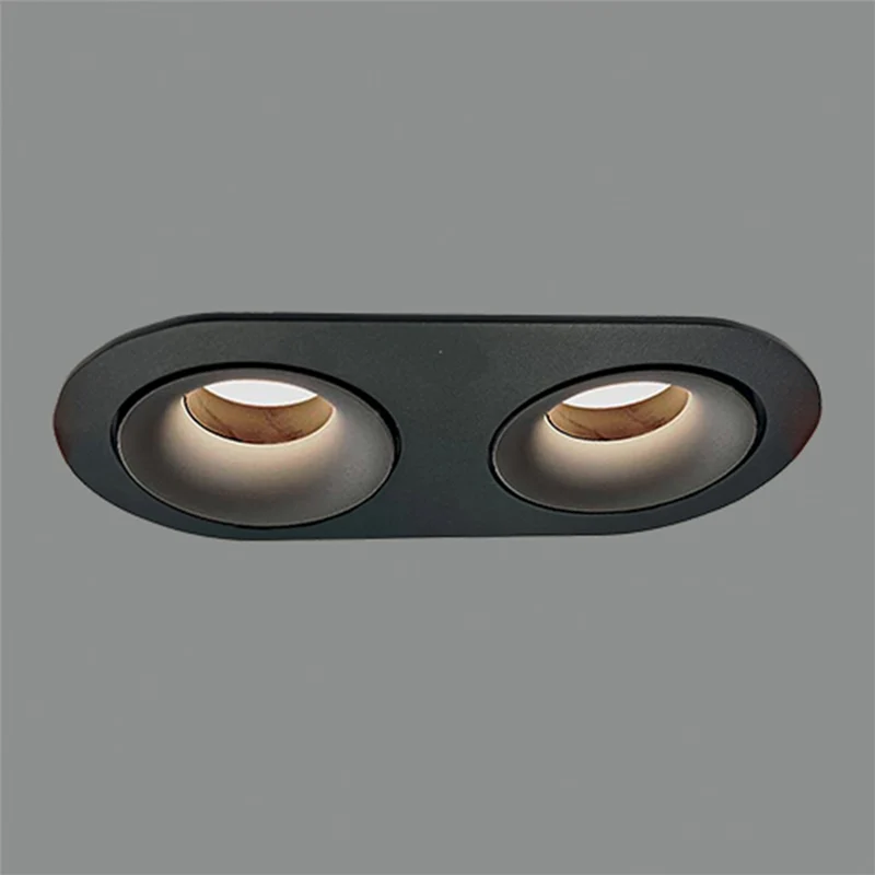 ACB Musca Empotrable Negro GU10 2x8W E3947180N