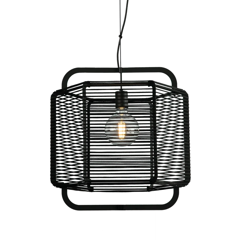 ACB Corda Lámpara de techo colgante LED Negro E27 15W C39015NN