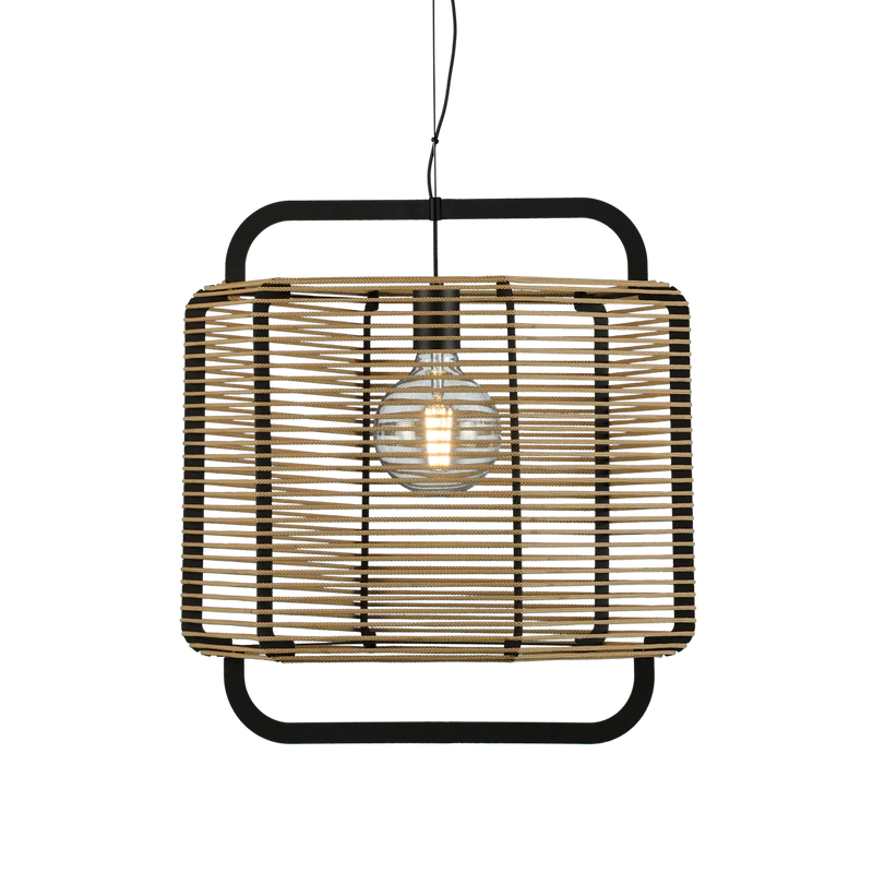 ACB Corda Lámpara de techo colgante LED Negro Arena E27 15W C39015NAR