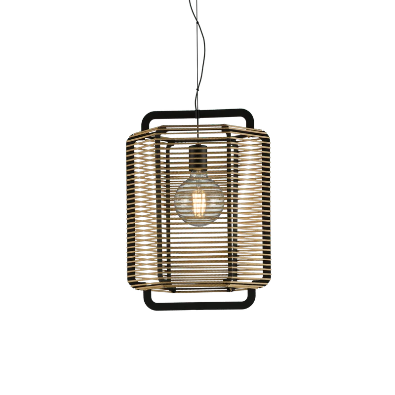 ACB Corda Lámpara de techo colgante LED Negro Arena E27 15W C39013NAR