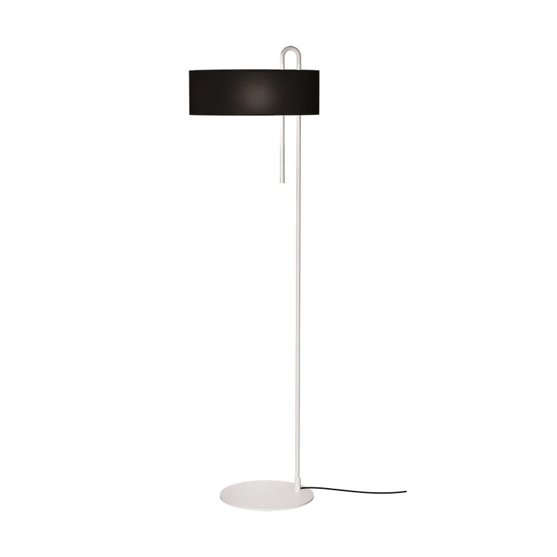 ACB Clip Lámpara de pie LED blanco/negro E27 H8178081BN para dormitorio y salón