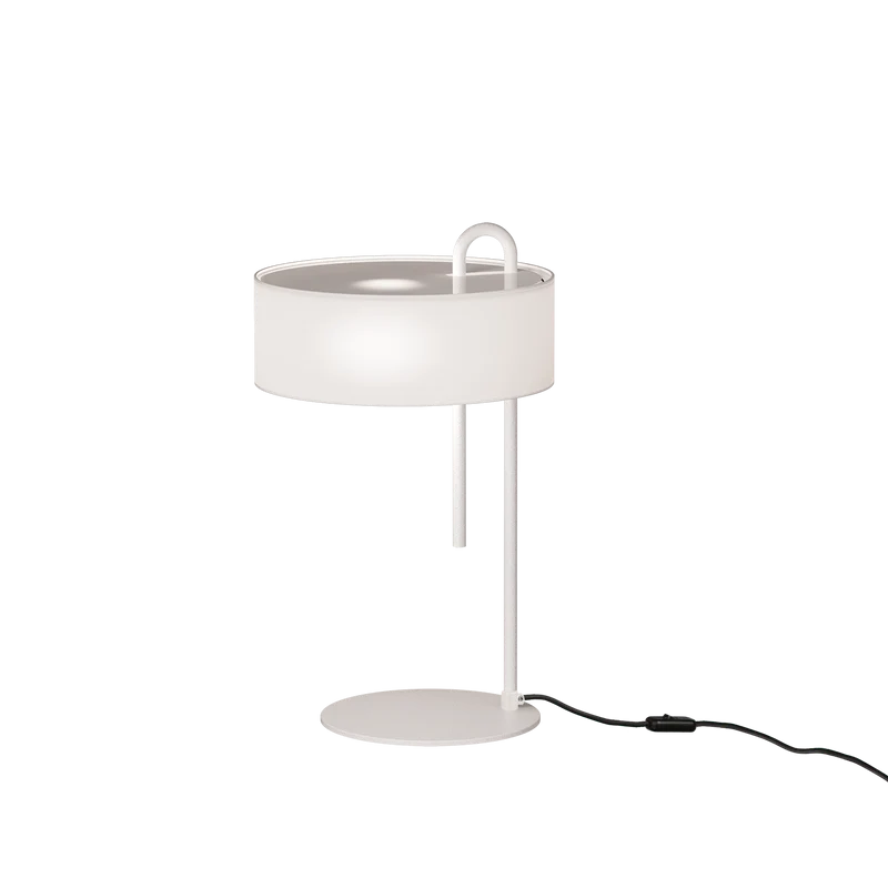 ACB Clip Sobremesa grande 8178 blanco texturado LED E27 15W Interruptor de cable S8178081B