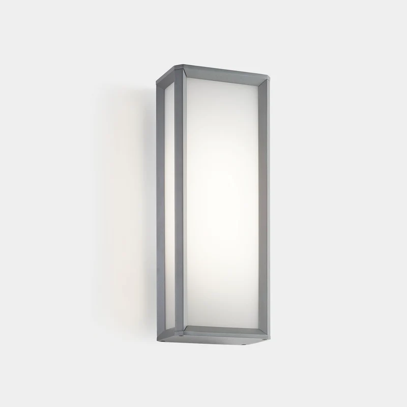 Aplique de exterior LedsC4 Skat LED gris blanco CCT regulable IP65 50cm 05-E109-34-EH