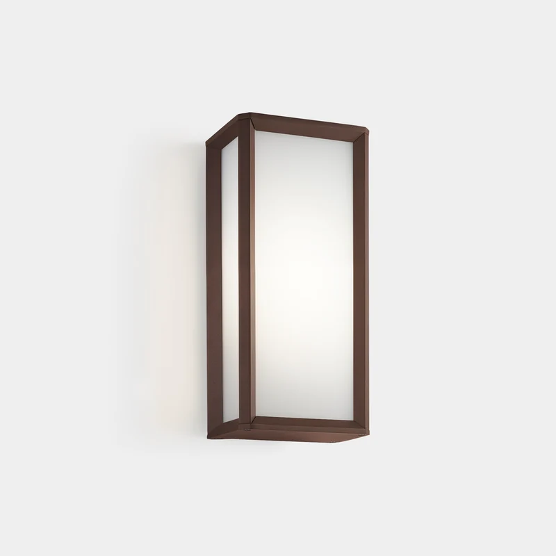 Aplique de exterior LedsC4 Skat LED marrón blanco CCT regulable IP65 35cm 05-E055-J6-EH