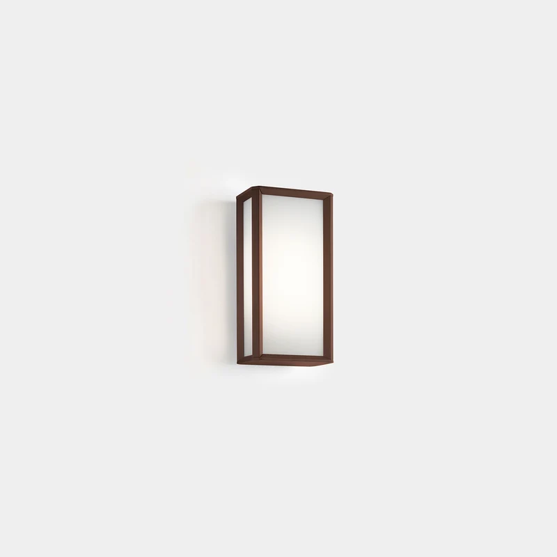 Aplique de exterior LedsC4 Skat LED marrón blanco CCT regulable IP65 20cm 05-E028-J6-EH