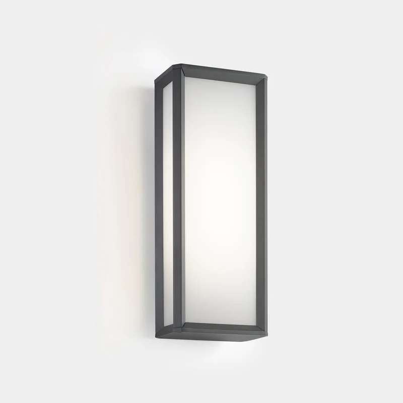 Aplique de exterior LedsC4 Skat LED gris urbano blanco CCT regulable IP65 50cm 05-E109-Z5-EH