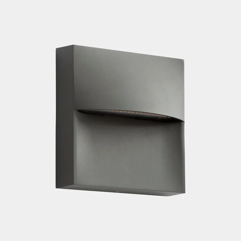 Aplique de exterior LedsC4 Sam LED gris urbano CCT regulable DALI IP66 18cm 05-E058-Z5-EH