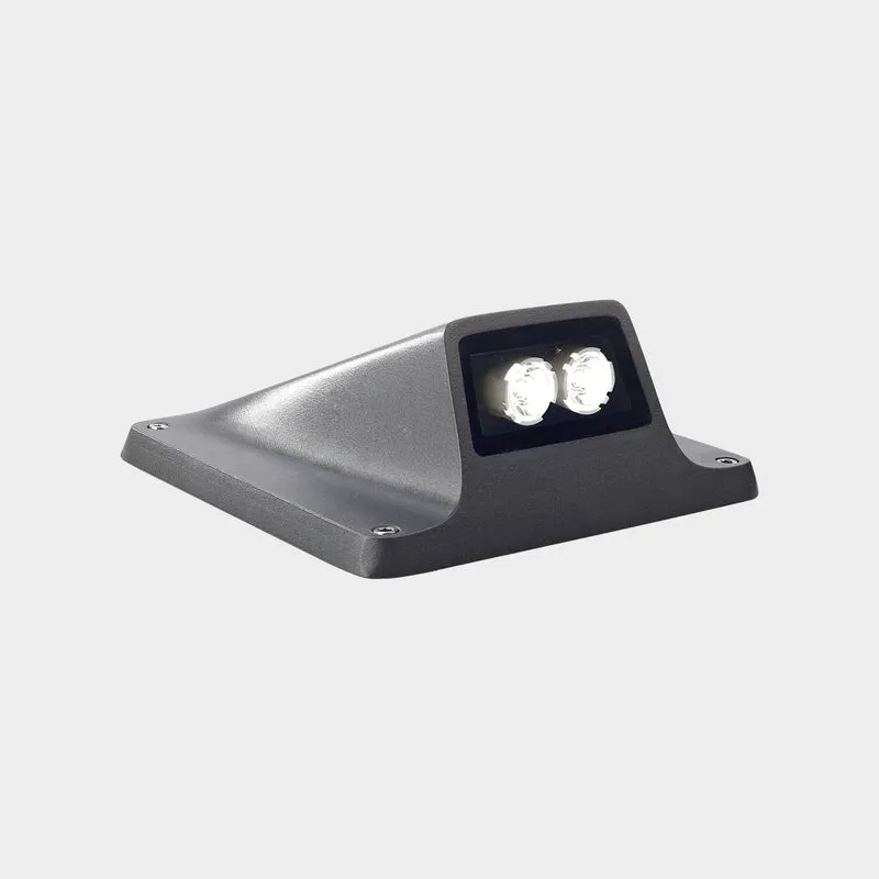 Baliza de exterior LedsC4 Rexel 2 Leds LED gris urbano 3000K IP66 55-9883-Z5-CL