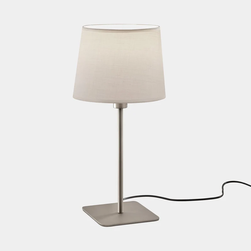 Lámpara de sobremesa LedsC4 Metrica Square E27 níquel satinado 10-8350-81-82