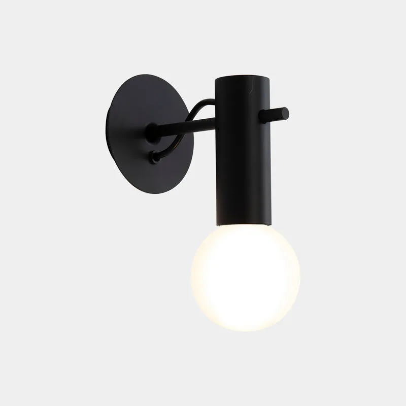 Aplique de pared bola LedsC4 Nude E27 negro 05-8515-05-05