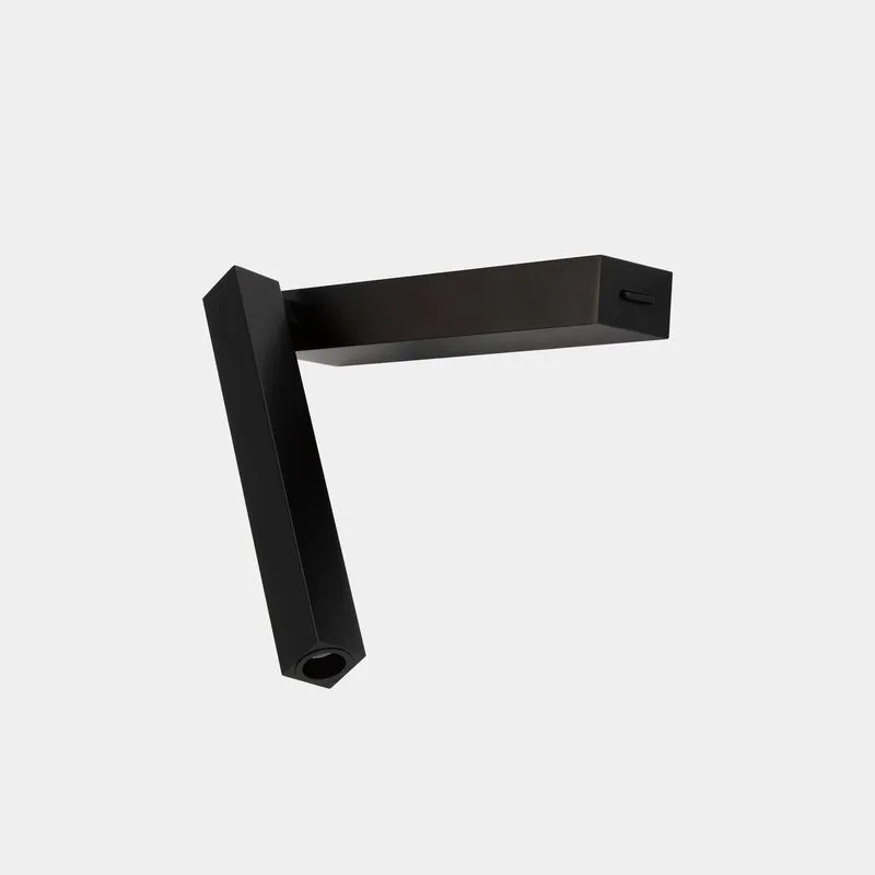 Aplique de pared con lector LedsC4 Hall Slim Reader LED negro 2700K 05-8510-05-05