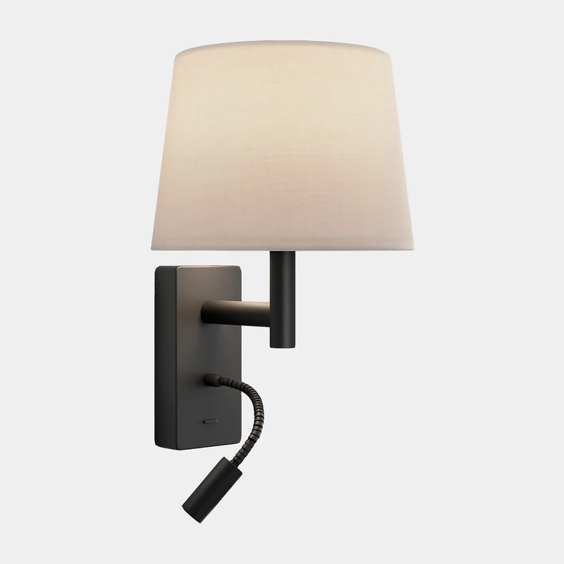 Aplique de pared LedsC4 Metrica Shade Extend Reader LED negro 2700K 05-8401-05-82