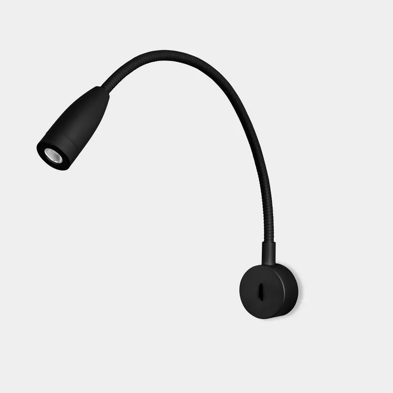 Aplique de pared con lector LedsC4 Bed Round LED negro 3000K 05-2830-05-05