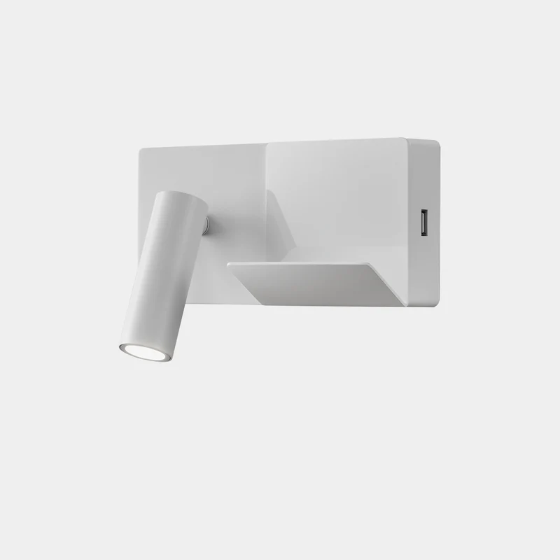 Aplique de pared con lector LedsC4 E-lamp Mini LED blanco 2700K 05-8329-14-EU