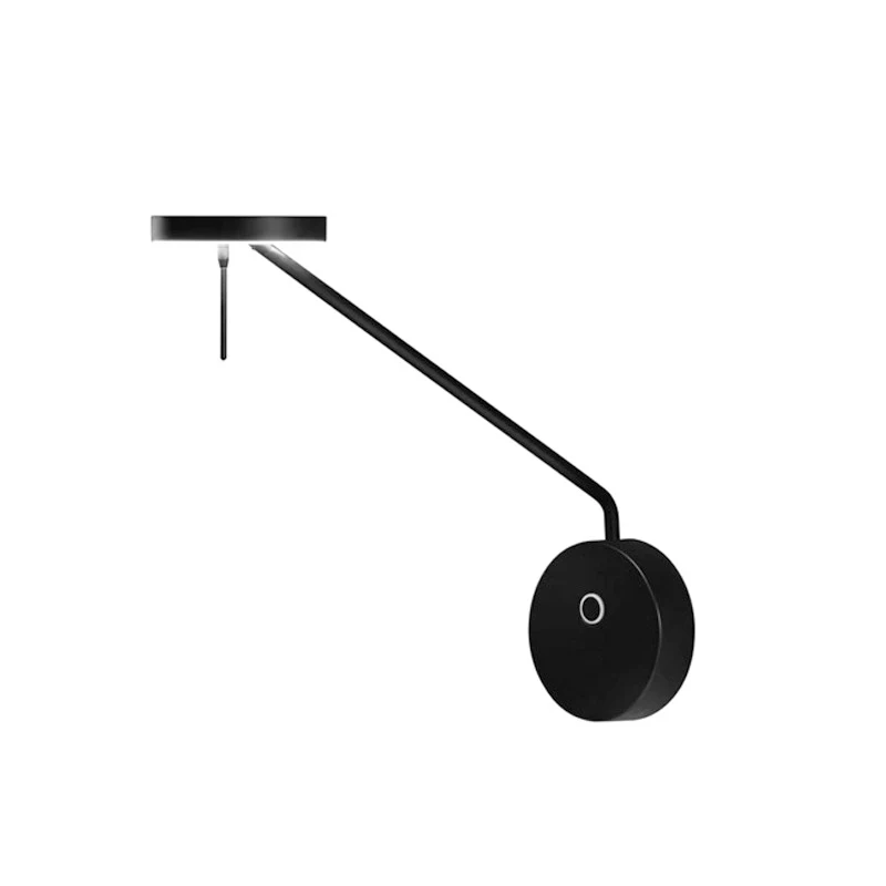Aplique de pared con lector LedsC4 Invisible Reader Large LED negro matizado 05-7381-05-05