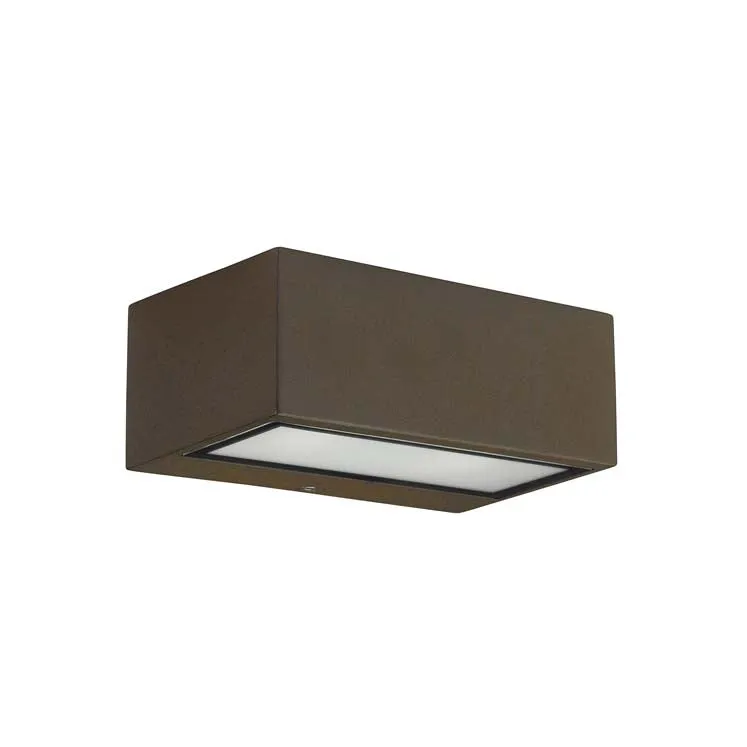 Aplique de exterior LedsC4 Nemesis Aluminium E27 marrón mate IP66 22cm 05-9649-J6-T2