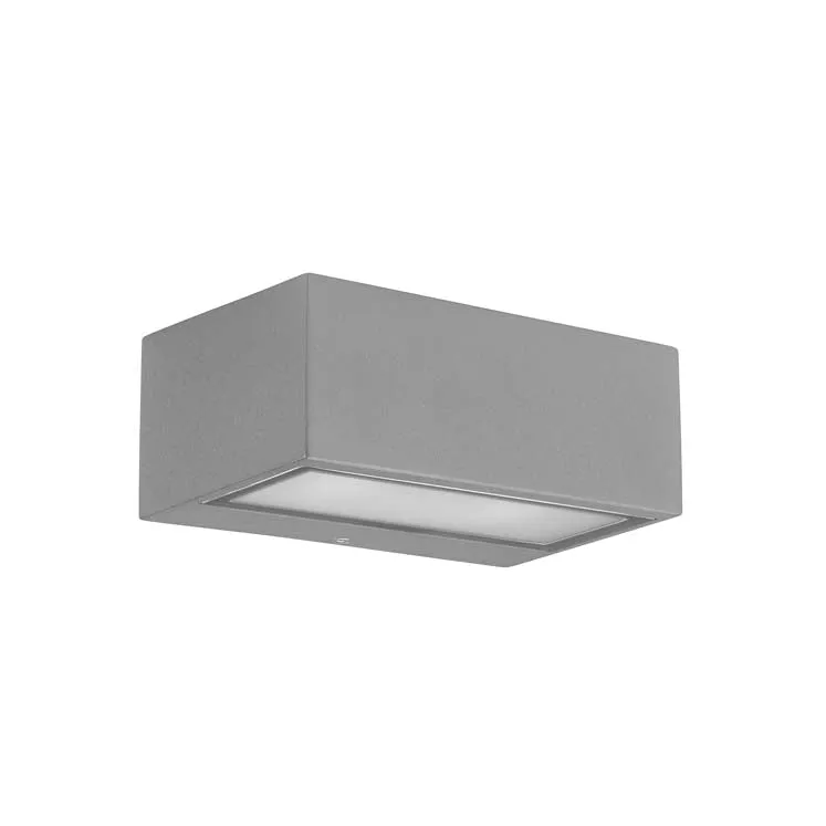 Aplique de exterior LedsC4 Nemesis Aluminium E27 gris mate IP66 22cm 05-9649-34-T2