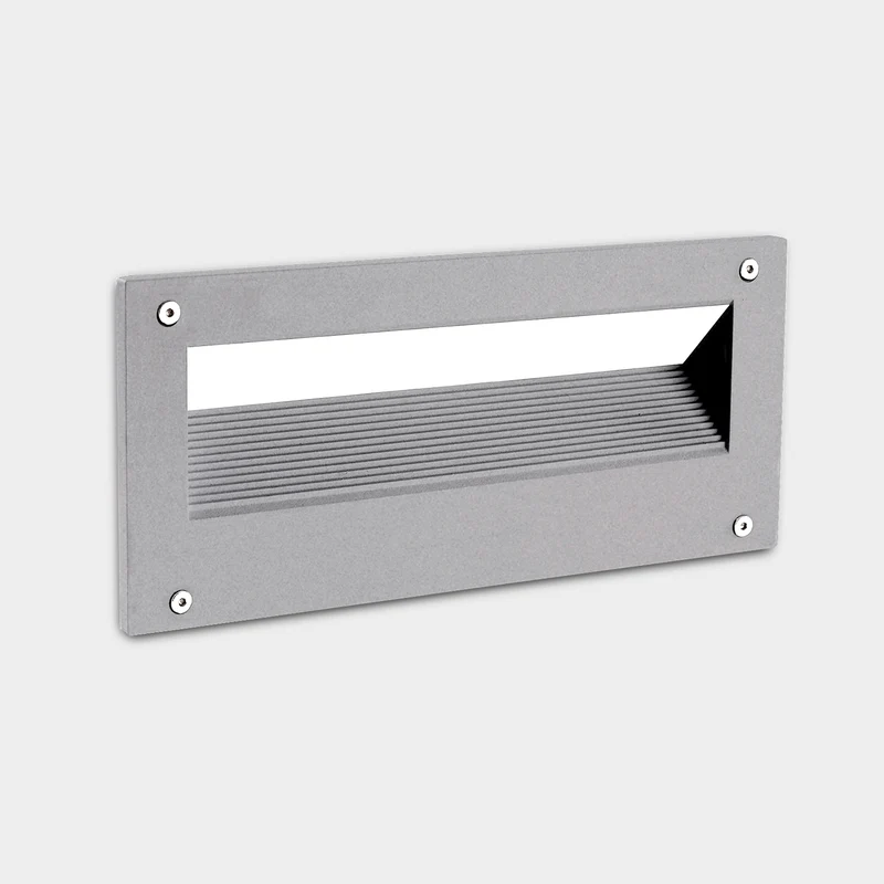 Empotrable de pared LedsC4 Micenas Asymmetrical Rectangular LED gris urbano 05-E127-Z5-EH