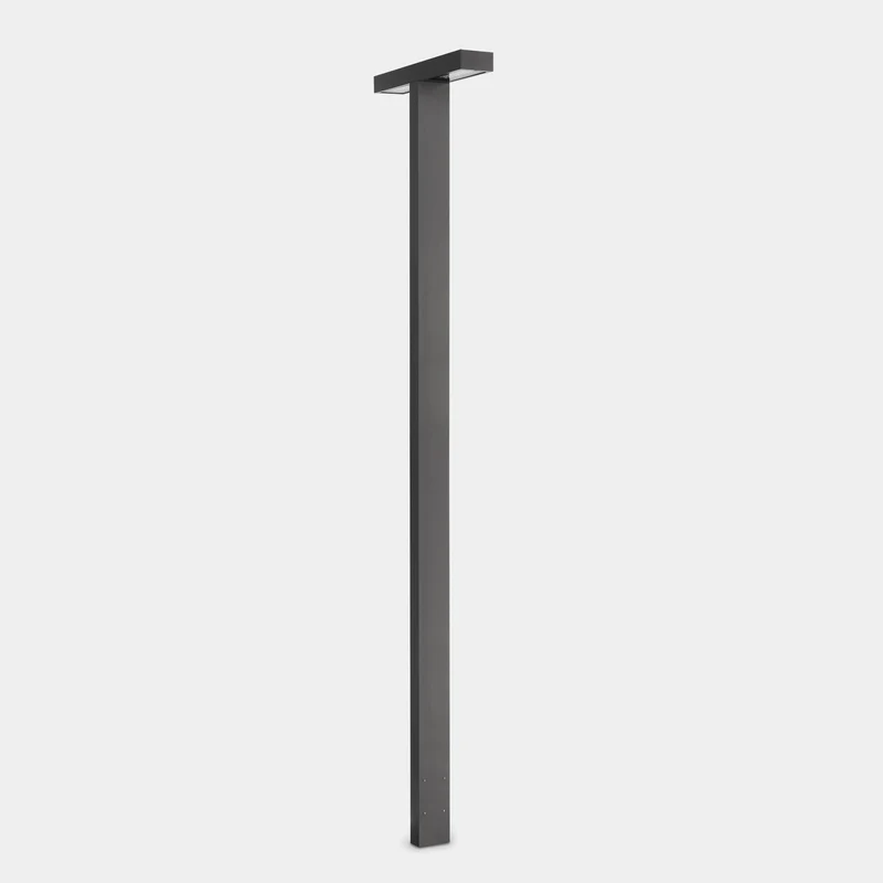 Farola de exterior LedsC4 Ele 2 Heads LED gris urbano 2700K DALI IP66 55-E106-Z5-CK