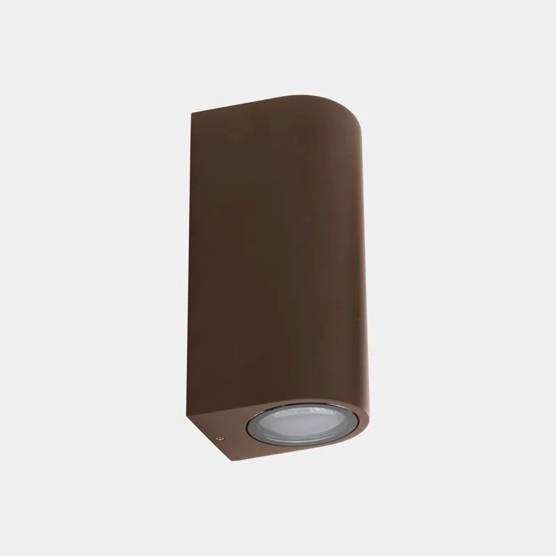 Aplique de exterior LedsC4 Eko Double Emission GU10 marrón IP66 05-E159-J6-37