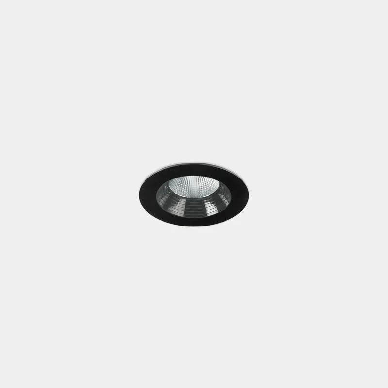 Downlight de exterior LedsC4 Dako Fixed LED negro 3000K IP66 Ø8cm 15-E035-05-CL