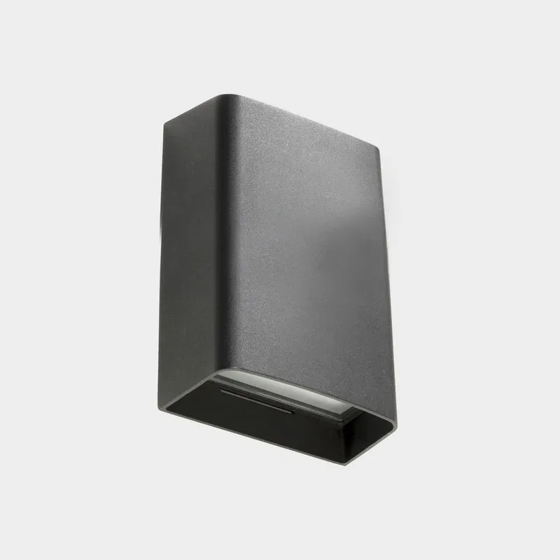 Aplique de exterior LedsC4 Clous Double Emission LED gris urbano mate 3000K IP66 05-9679-Z5-CL