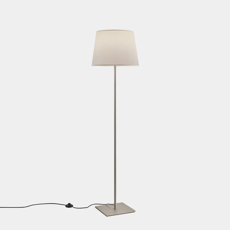 Lámpara de pie LedsC4 Metrica Square E27 níquel satinado 25-8350-81-82 para salón