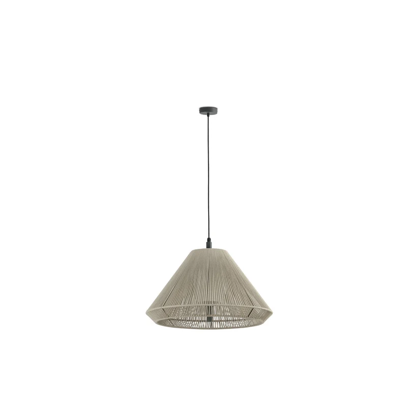 Lámpara colgante de exterior Faro Saigon 68cm E27 LED gris y beige IP65 opal out 71579C-09