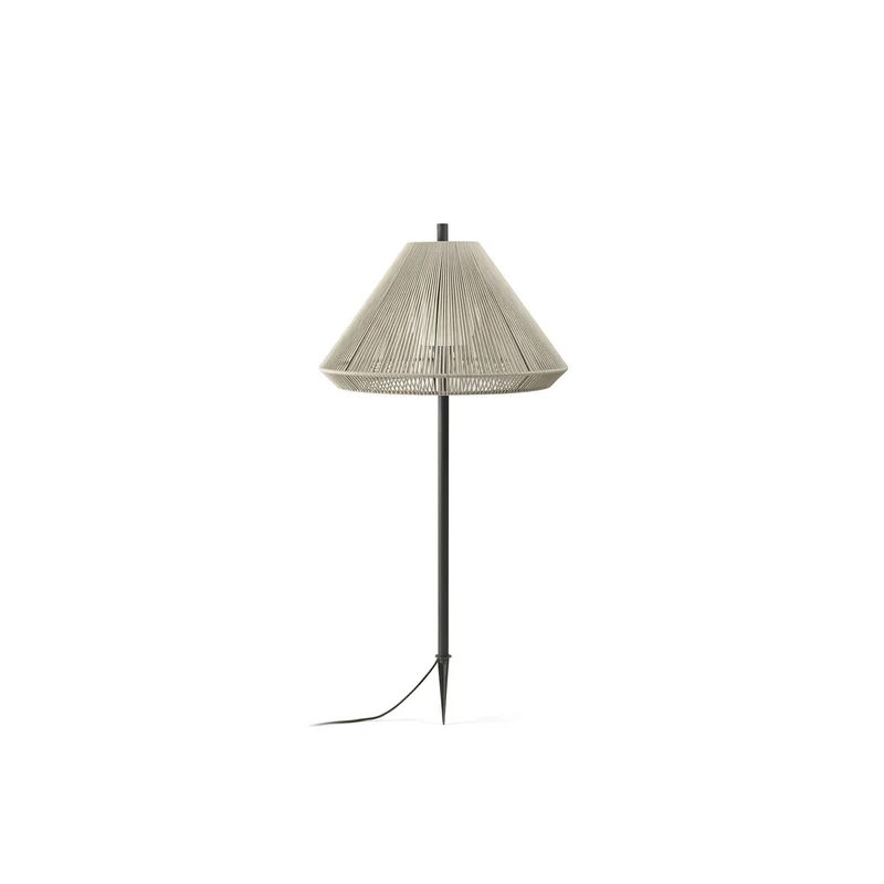 Estaca/Pincho de exterior Faro Saigon 137cm E27 LED gris y beige IP65 opal out 71575P-09