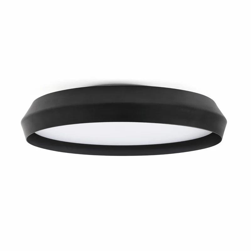 Lámpara de pared aplique Faro Shoku LED negro y negro 2700K regulable Ø60cm 64282