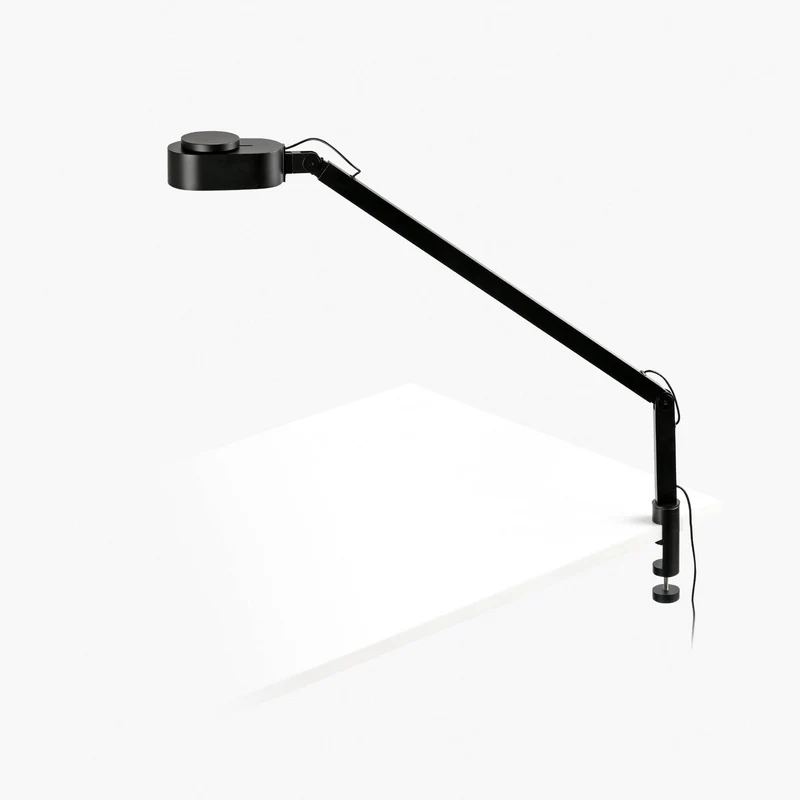Lámpara de mesa flexo Faro Inviting de pinza LED negro mate 2700-4800K 57316 para dormitorio y salón