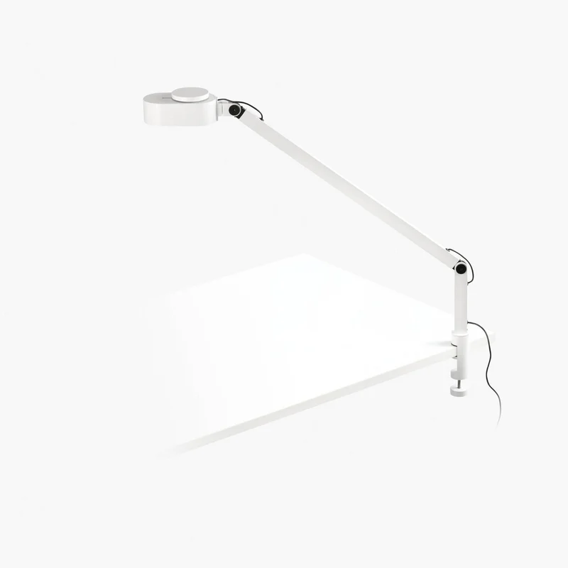 Lámpara de mesa flexo Faro Inviting de pinza LED blanco mate 2700-4800K 57315