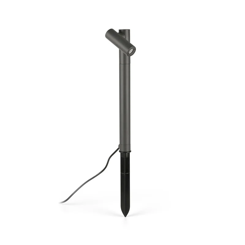 Estaca/Pincho de exterior Faro Spy 68cm LED gris oscuro 3000K IP65 30° opal 44cm 70788 para jardín