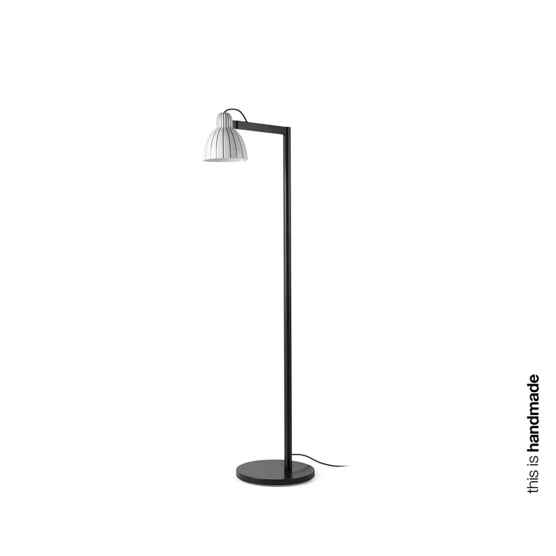 Lámpara de pie salón Faro Venice E27 LED blanco y negro brillo 64275-114