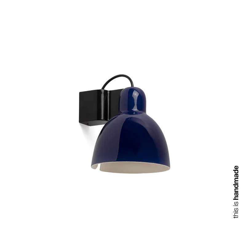 Lámpara de pared aplique Faro Venice E27 LED azul brillo 64274 para dormitorio y pasillo