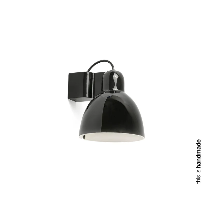 Lámpara de pared aplique Faro Venice E27 LED negro brillo 64271
