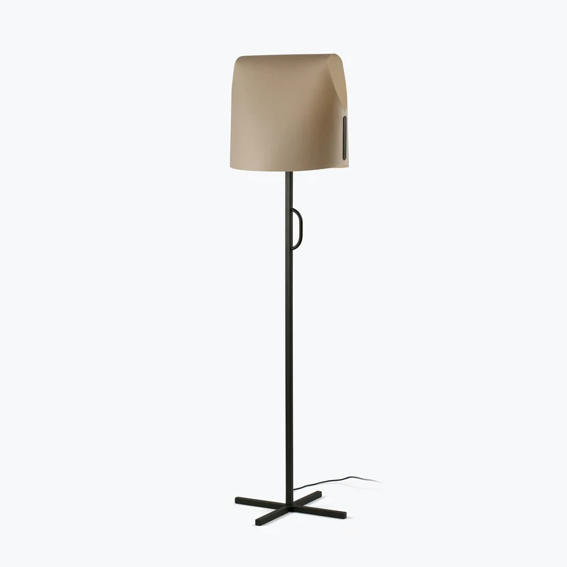 Lámpara de pie salón Faro Luang E27 LED camel 23003-60