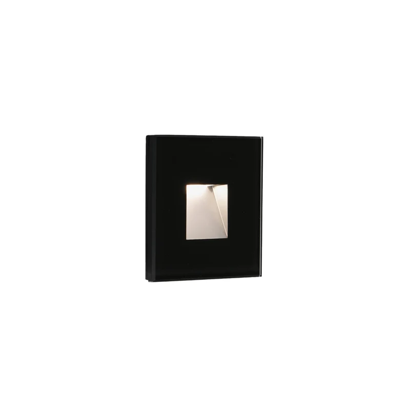 Empotrable de pared exterior Faro Dart LED negro mate 3000K IP65 100° sq 70273N
