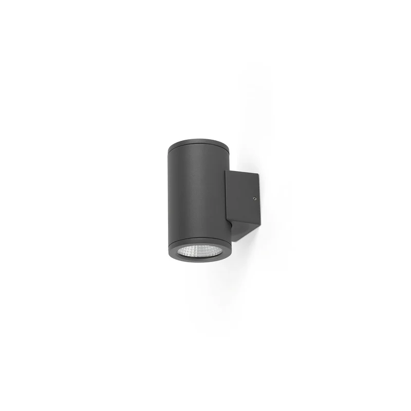 Aplique de exterior Faro Tond 14cm 2 luces LED gris oscuro 2700K IP54 50° 71917
