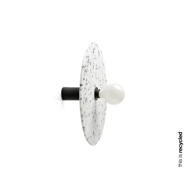 Lámpara de pared aplique Faro Confetti E27 LED blanco y negro Ø45cm 62174-51