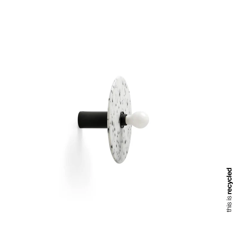 Lámpara de pared aplique Faro Confetti E27 LED blanco y negro Ø30cm 62174-50