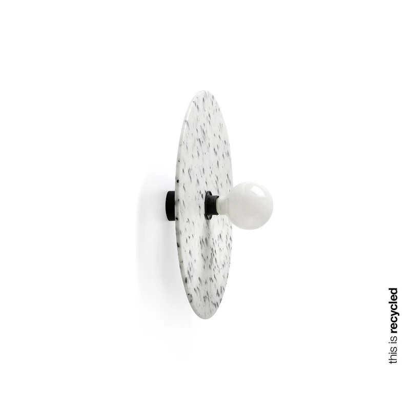 Lámpara de pared aplique Faro Confetti E27 LED blanco y negro Ø45cm 62173-51
