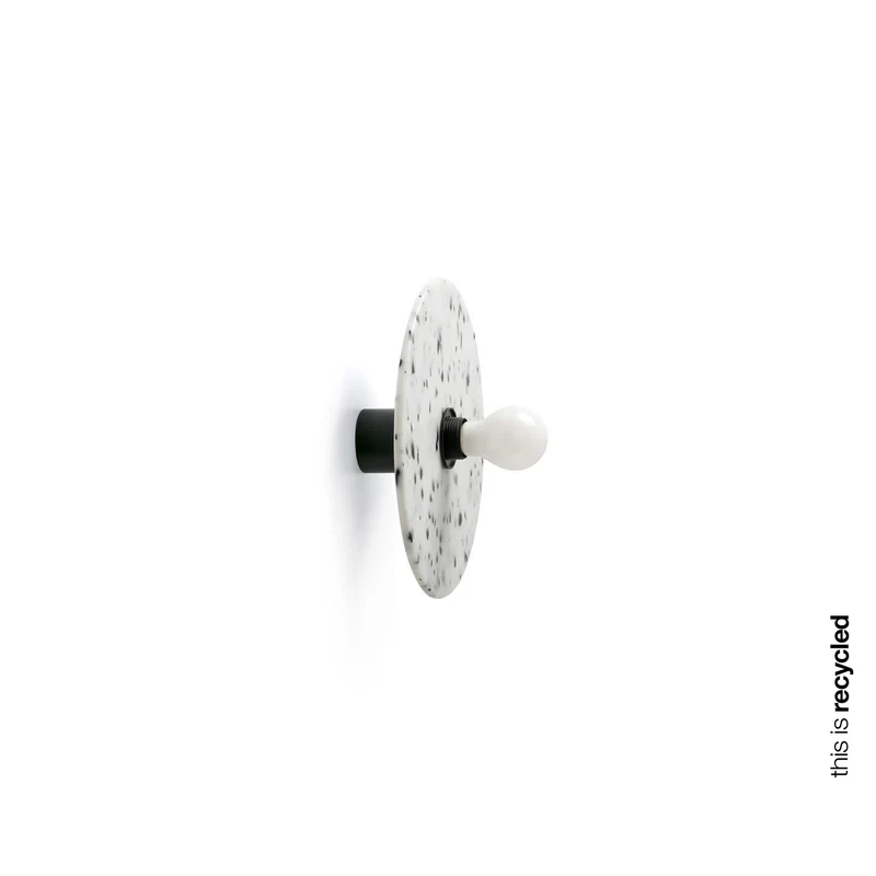Lámpara de pared aplique Faro Confetti E27 LED blanco y negro Ø30cm 62173-50