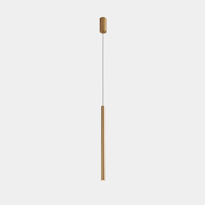 Lámpara de techo colgante LedsC4 Stylus Surface LED oro mate 3000K 60cm 00-A017-DN-DN