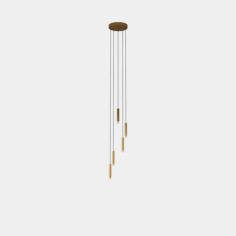 Lámpara de techo colgante LedsC4 Candle XS Chandelier LED 5 luces negro 2700K 00-8537-60-27