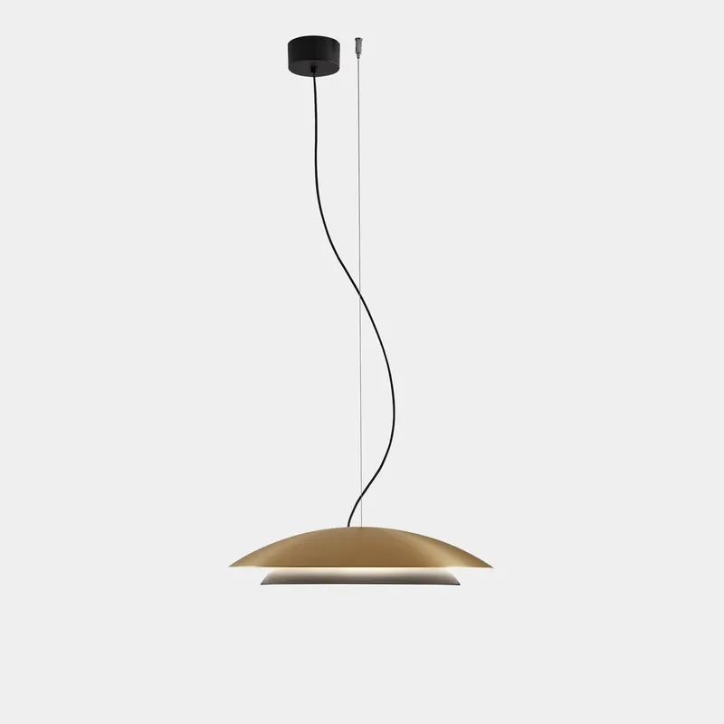 Lámpara de techo colgante LedsC4 Noway Big LED oro mate CCT regulable 00-8395-DN-05