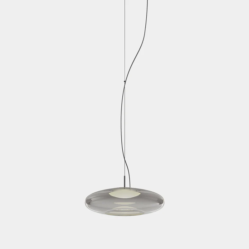 Lámpara de techo colgante LedsC4 Plat Recessed LED negro fumé CCT regulable 00-8405-05-12