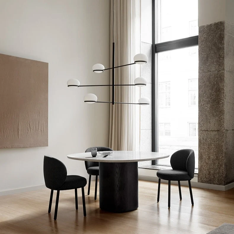 Lámpara de techo colgante bolas LedsC4 Coco Chandelier grande E14 negro blanco 00-7986-05-M1