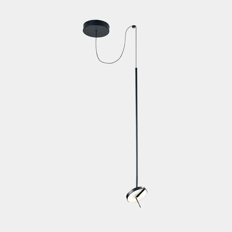 Lámpara de techo colgante LedsC4 Invisible Single Fixed LED negro matizado 2700K 00-7382-05-05